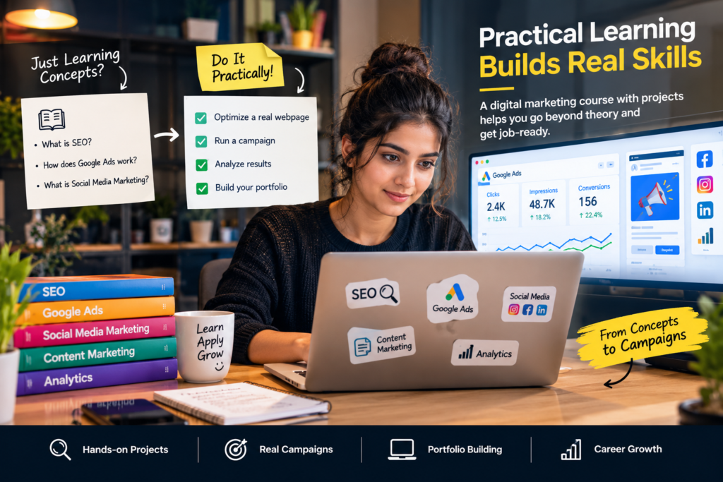 Digital marketing course with practical projects and real campaign training.